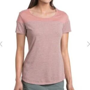 KUHL Tate Short Sleeve Striped Tee Shirt sz L